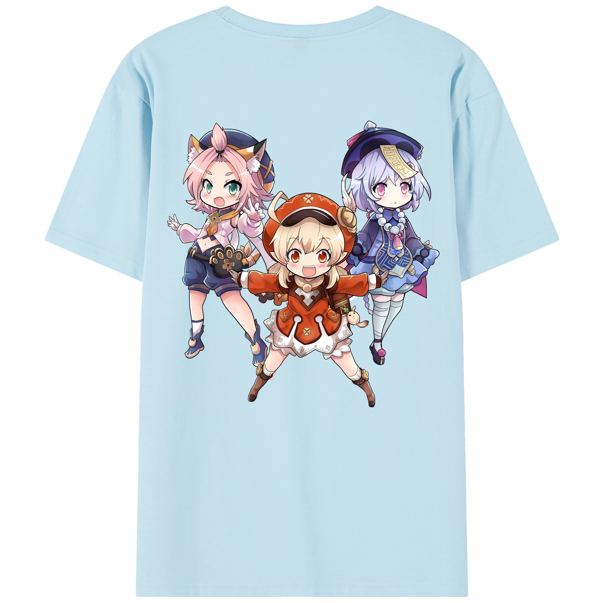 げんし神 七七 なな  genshin Nana 綿100％半袖Tシャツ（背面プリント）